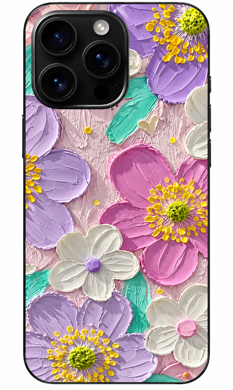 🌸 Pastel Bloom 3D Çiçek Desenli Telefon Kılıfı