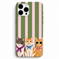 🐱 Cool Cats – Renkli Üçlü Kedi Telefon Kılıfı