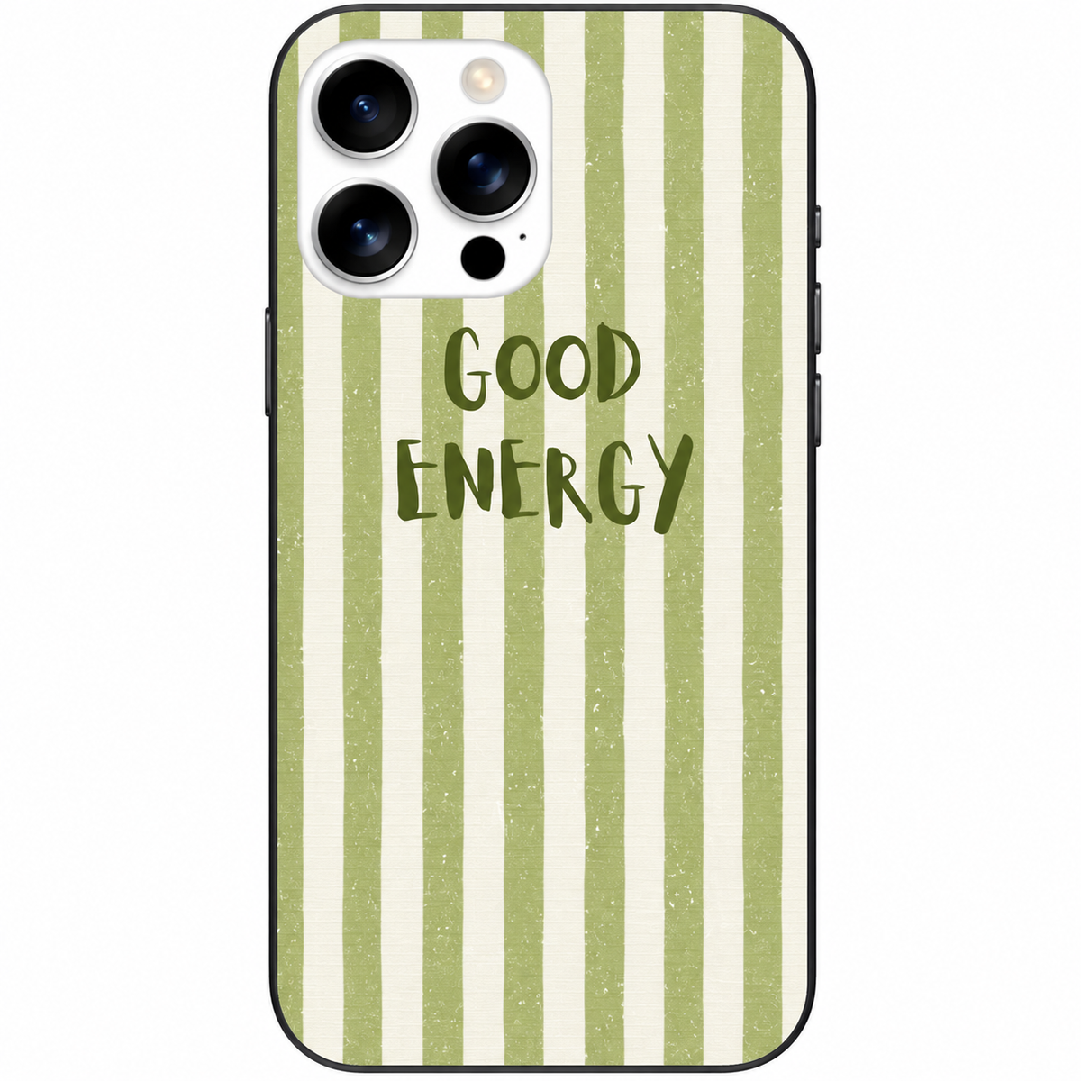 Good Energy Yeşil Çizgili Telefon Kılıfı – Pozitif Enerji Serisi