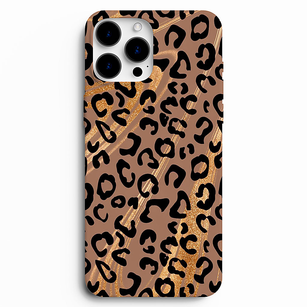 ✨ Golden Wild Leopar Desenli Telefon Kılıfı