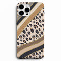 ✨ Golden Lines Leopar Desenli Telefon Kılıfı