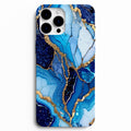 💙 Royal Blue Gold Mermer Telefon Kılıfı