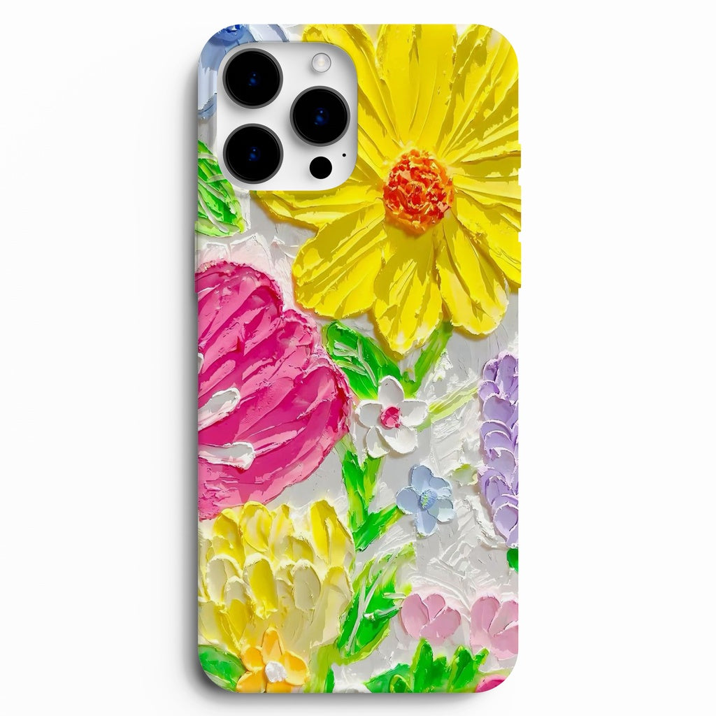 🌈 Renkli Bahar – Canlı Çiçek Desenli Telefon Kılıfı