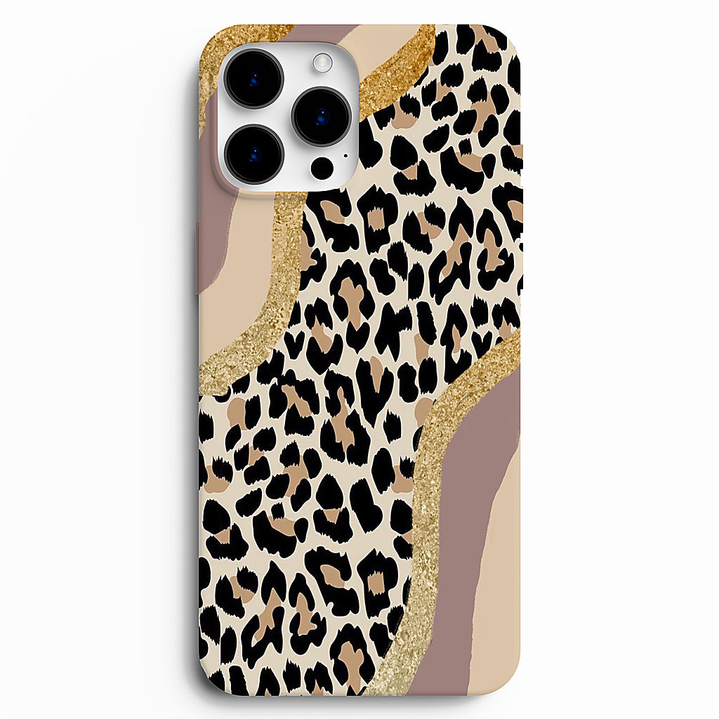 ✨ Golden Leopard Elegance Telefon Kılıfı