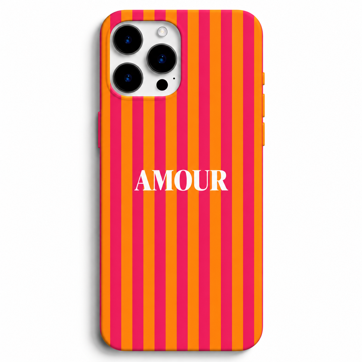 💖🧡 Amour – Renkli Çizgili Telefon Kılıfı