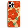 🌺 Scarlet Bloom – Kırmızı Çiçek Desenli Telefon Kılıfı