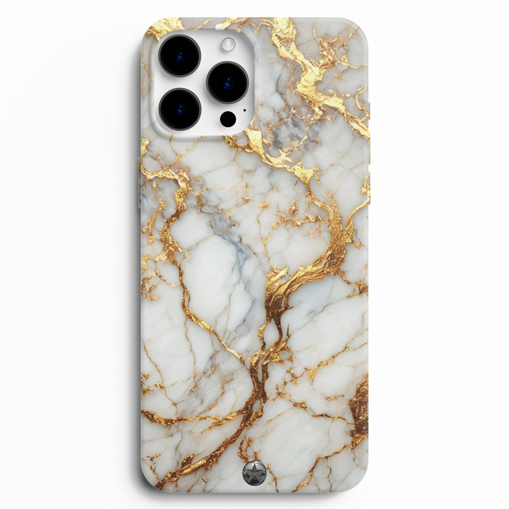 🤍 White Gold Mermer Telefon Kılıfı