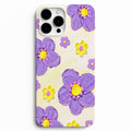 💜 Violet Daisy – Mor & Sarı Çiçek Desenli Telefon Kılıfı