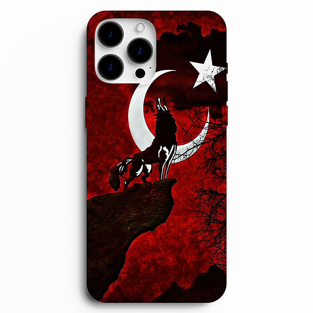 🐺 Bozkurt & Ay Yıldız – Türk Temalı Telefon Kılıfı