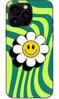 🌼 Groovy Smile Yeşil Dalgalı Papatya Telefon Kılıfı