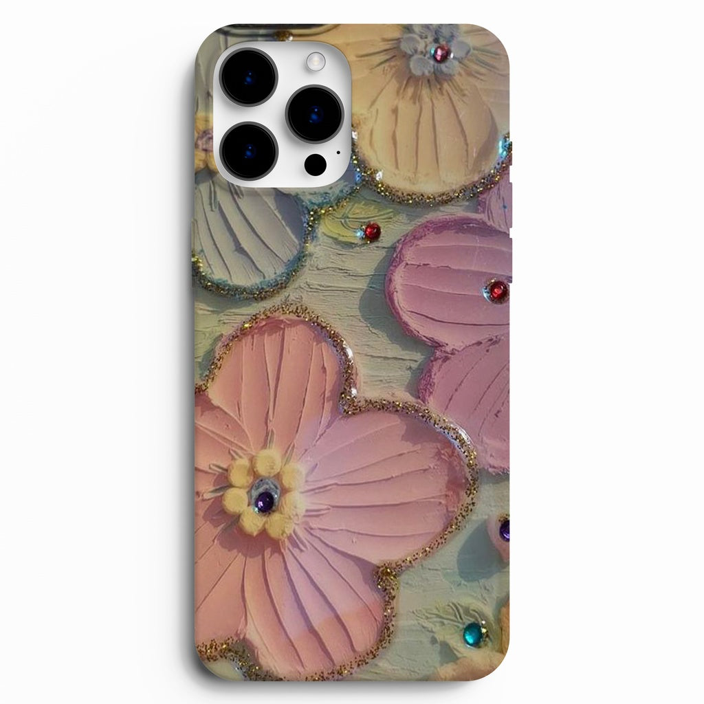 🌸 Pudra Çiçek Işıltısı Telefon Kılıfı