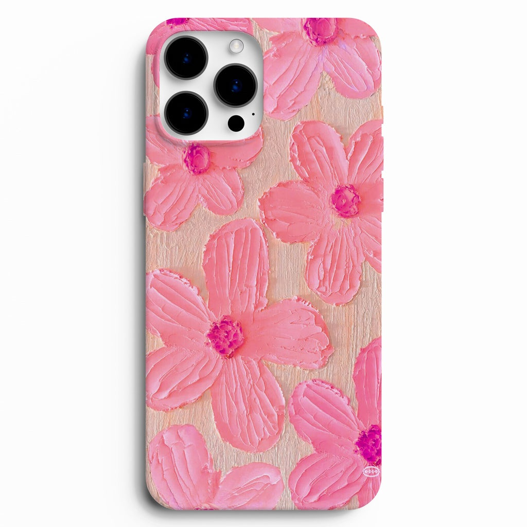 🌸 Pink Daisy – Pembe Çiçek Desenli Telefon Kılıfı