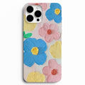 🌸 Pastel Bloom – Mavi & Pembe Çiçek Desenli Telefon Kılıfı
