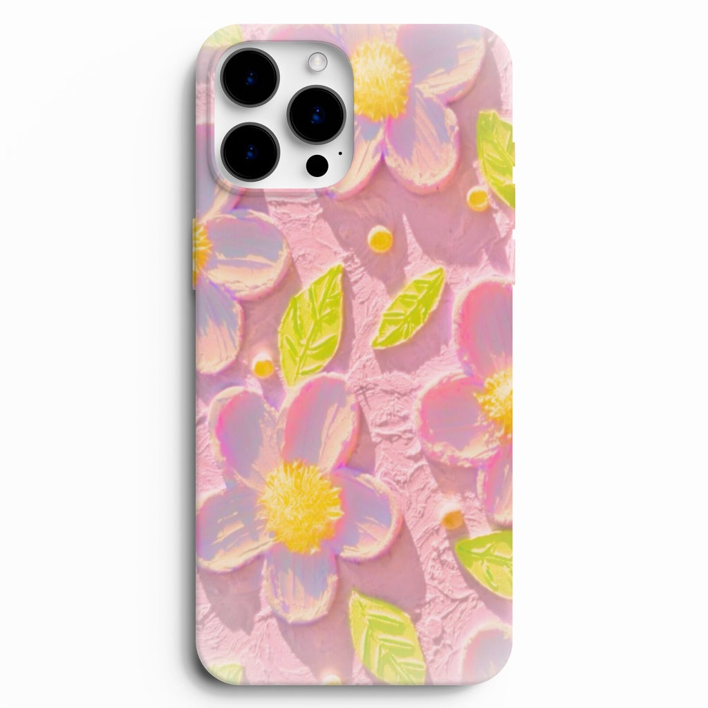 🌸 Pastel Dream – Pembe Çiçek Desenli Telefon Kılıfı