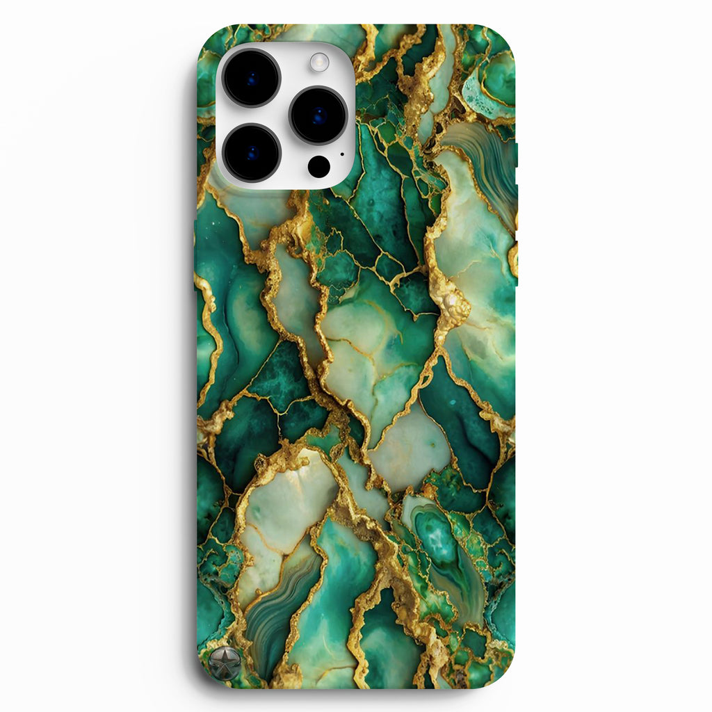 💚 Emerald Gold Mermer Telefon Kılıfı