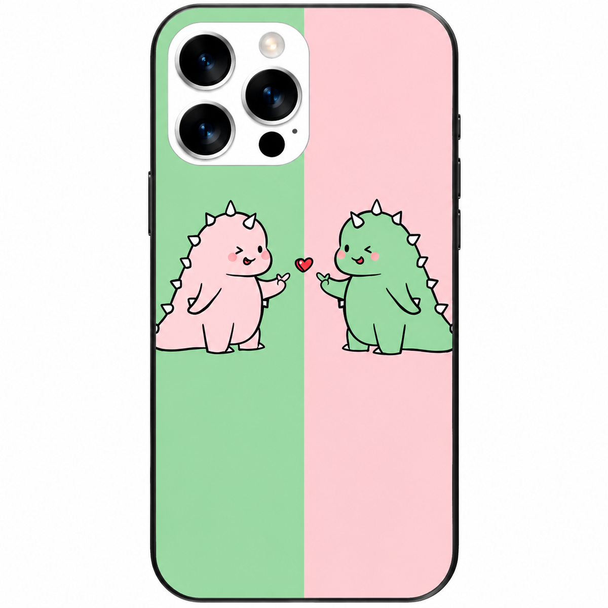 🦖 Dino Love Sevimli Dinozor Çift Telefon Kılıfı