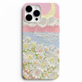 🌸 Pastel Bahçe – Beyaz Çiçek Desenli Telefon Kılıfı