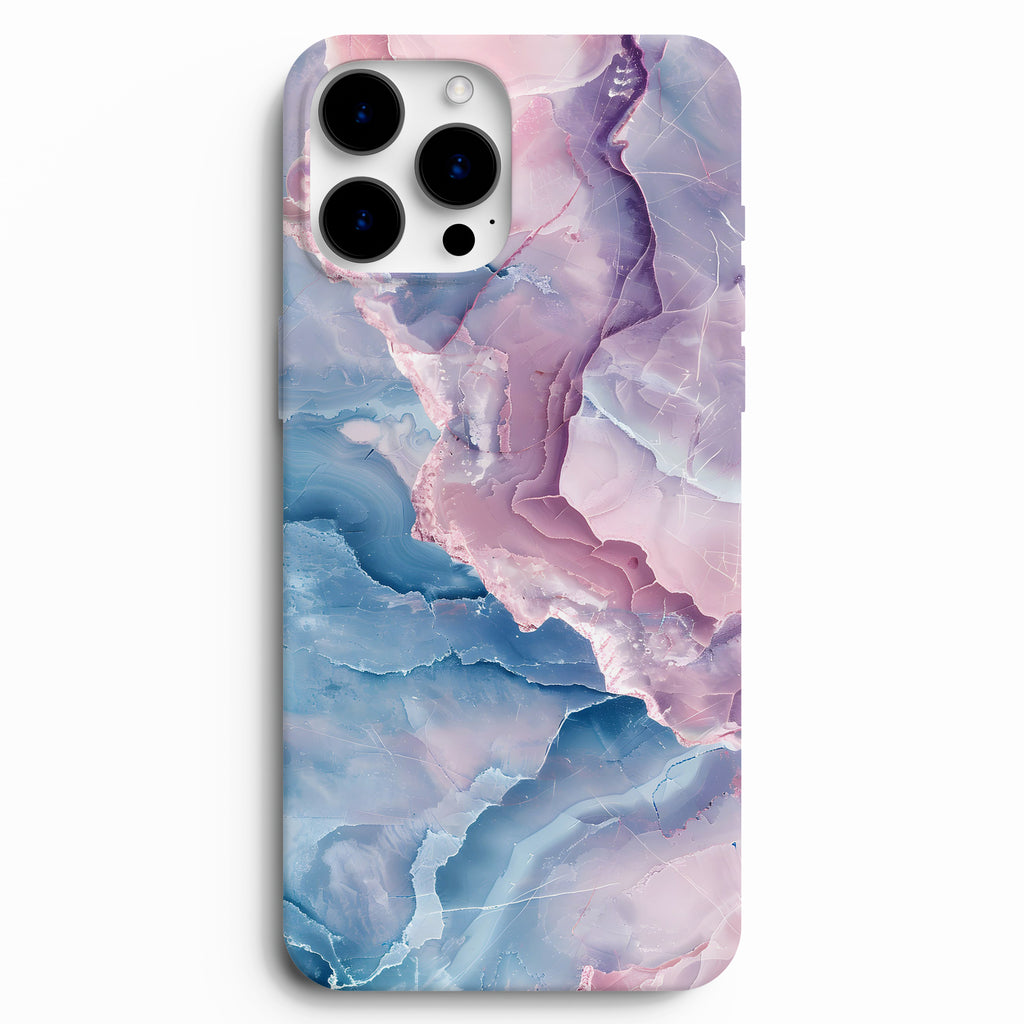 💎 Pastel Crystal – Pembe & Mavi Mermer Telefon Kılıfı