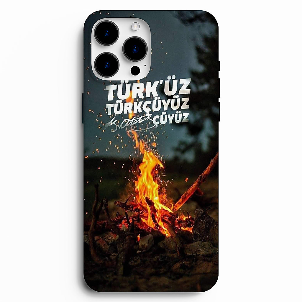 🔥 “Türk’üz, Türkçüyüz, Atatürkçüyüz” Tasarımlı Telefon Kılıfı