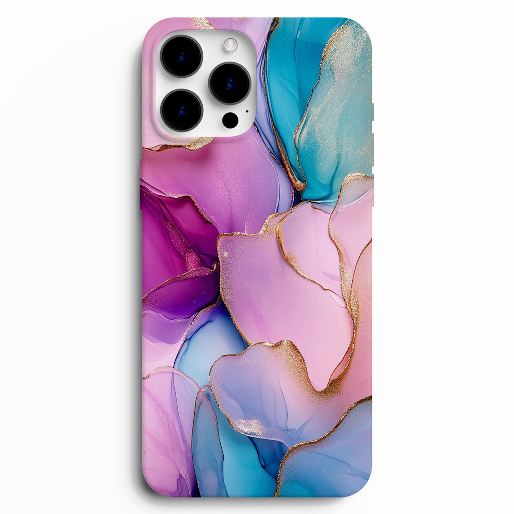 💖 Candy Aura – Pembe & Turkuaz Gold Telefon Kılıfı