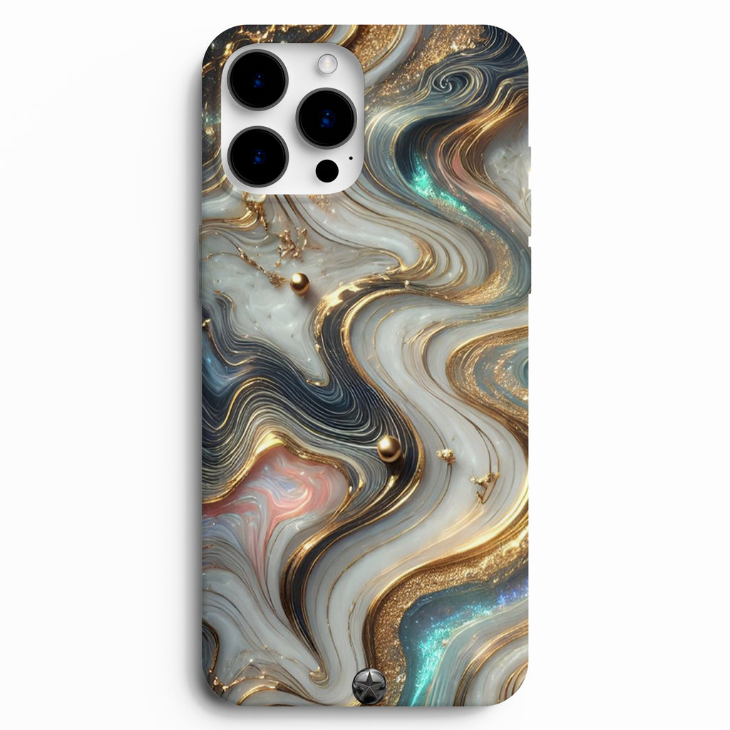 ✨ Golden Galaxy – Lüks Gold Mermer Telefon Kılıfı