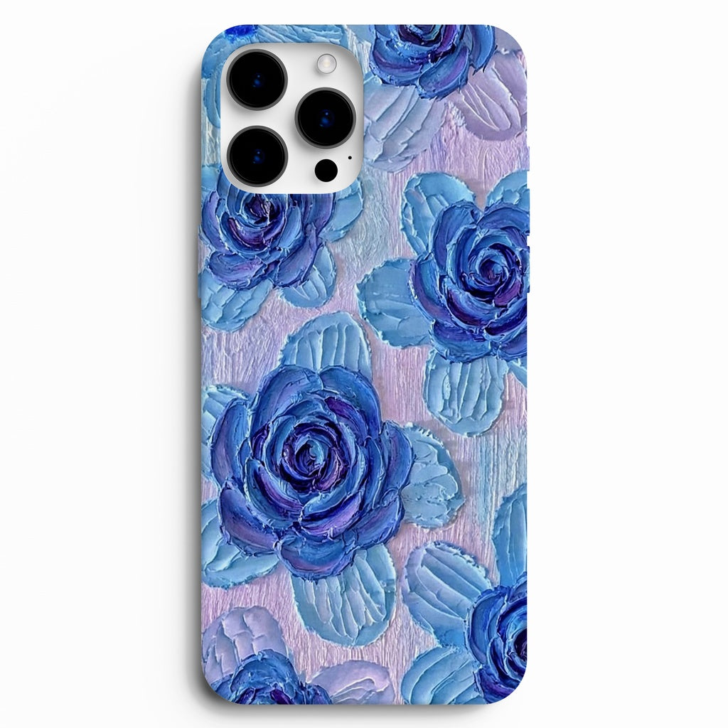 💙 Blue Rose – Mavi Gül Desenli Telefon Kılıfı