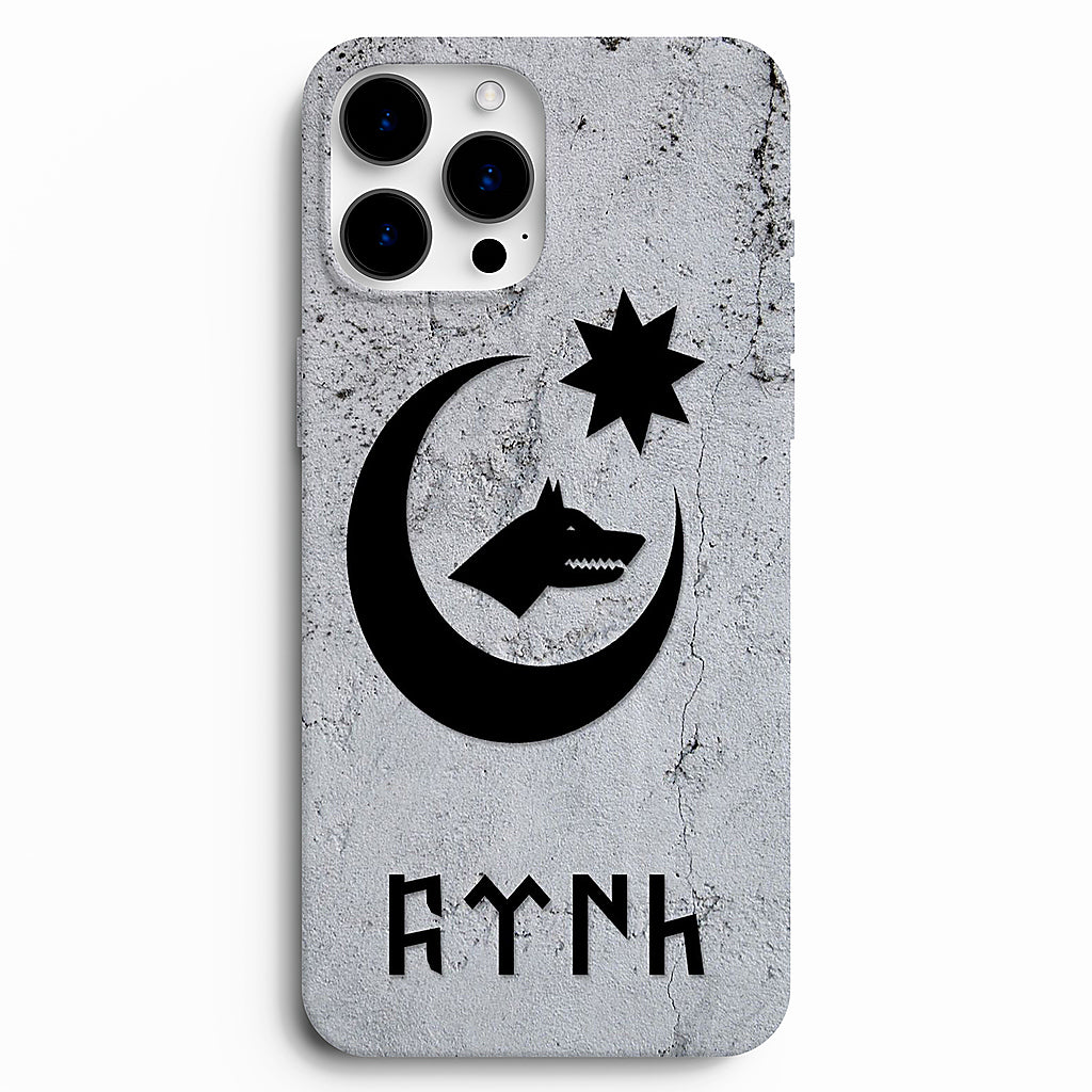🐺 Bozkurt & Ay Yıldız Göktürk Tasarımlı Telefon Kılıfı