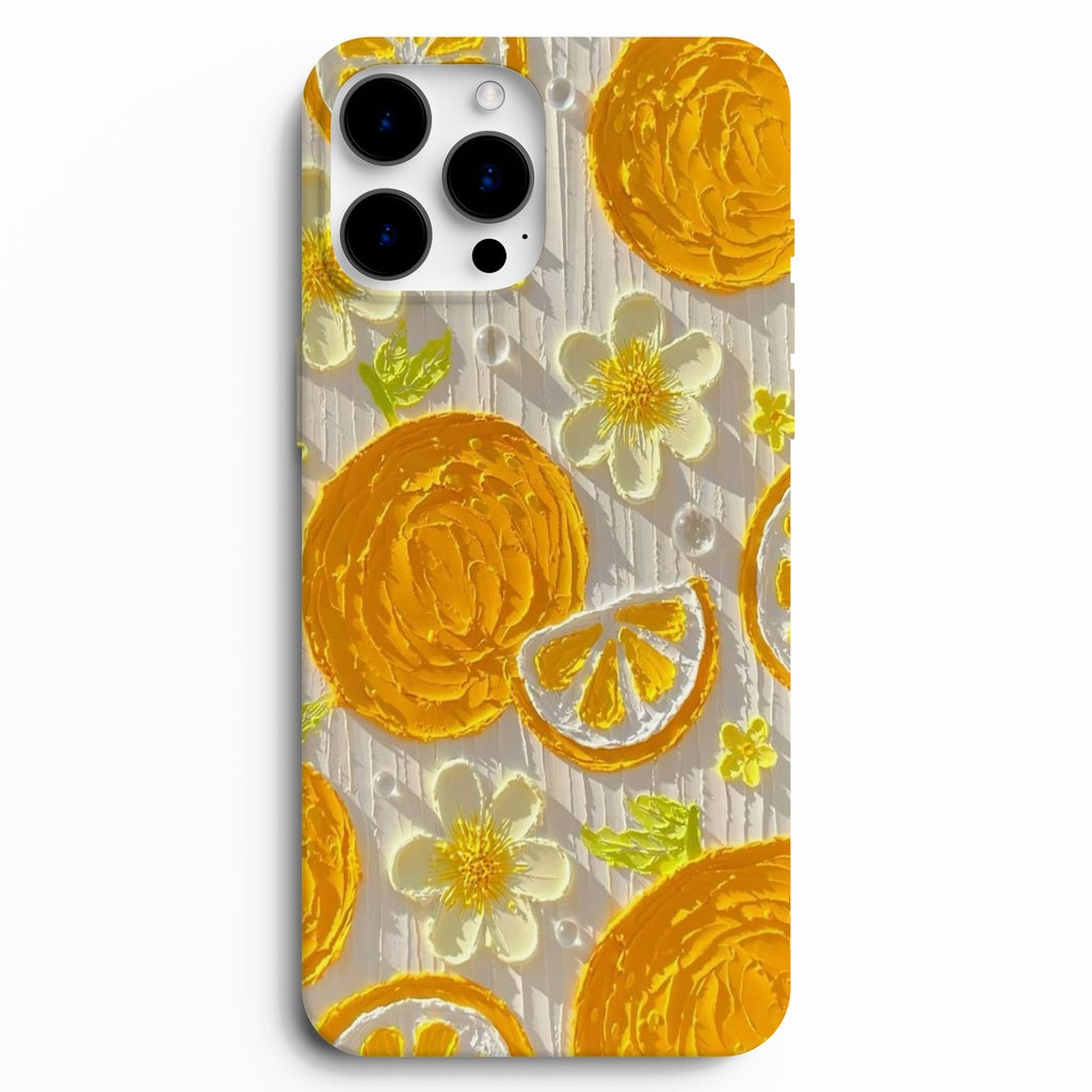 🍊 Portakal Bahçesi – Çiçek Desenli Telefon Kılıfı