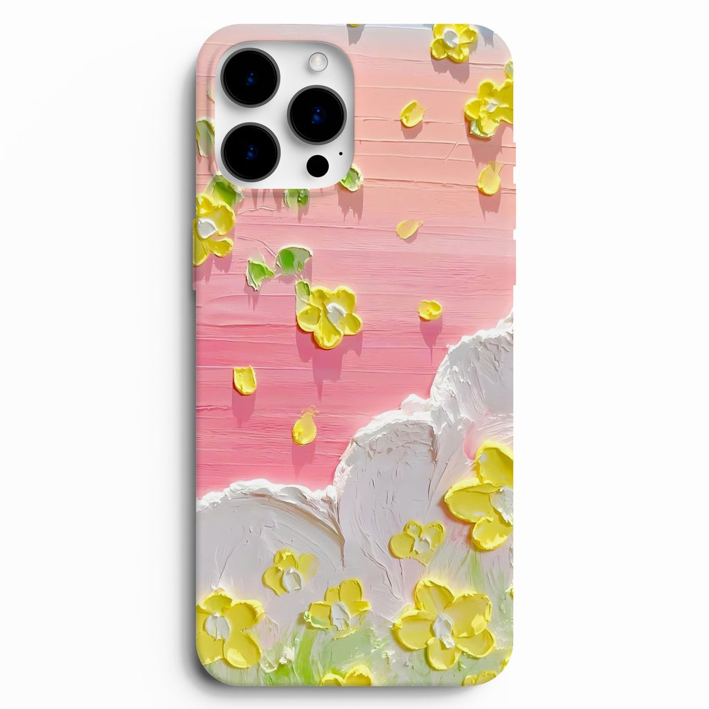 🌸 Pembe Gün Batımı Çiçek Bahçesi Telefon Kılıfı