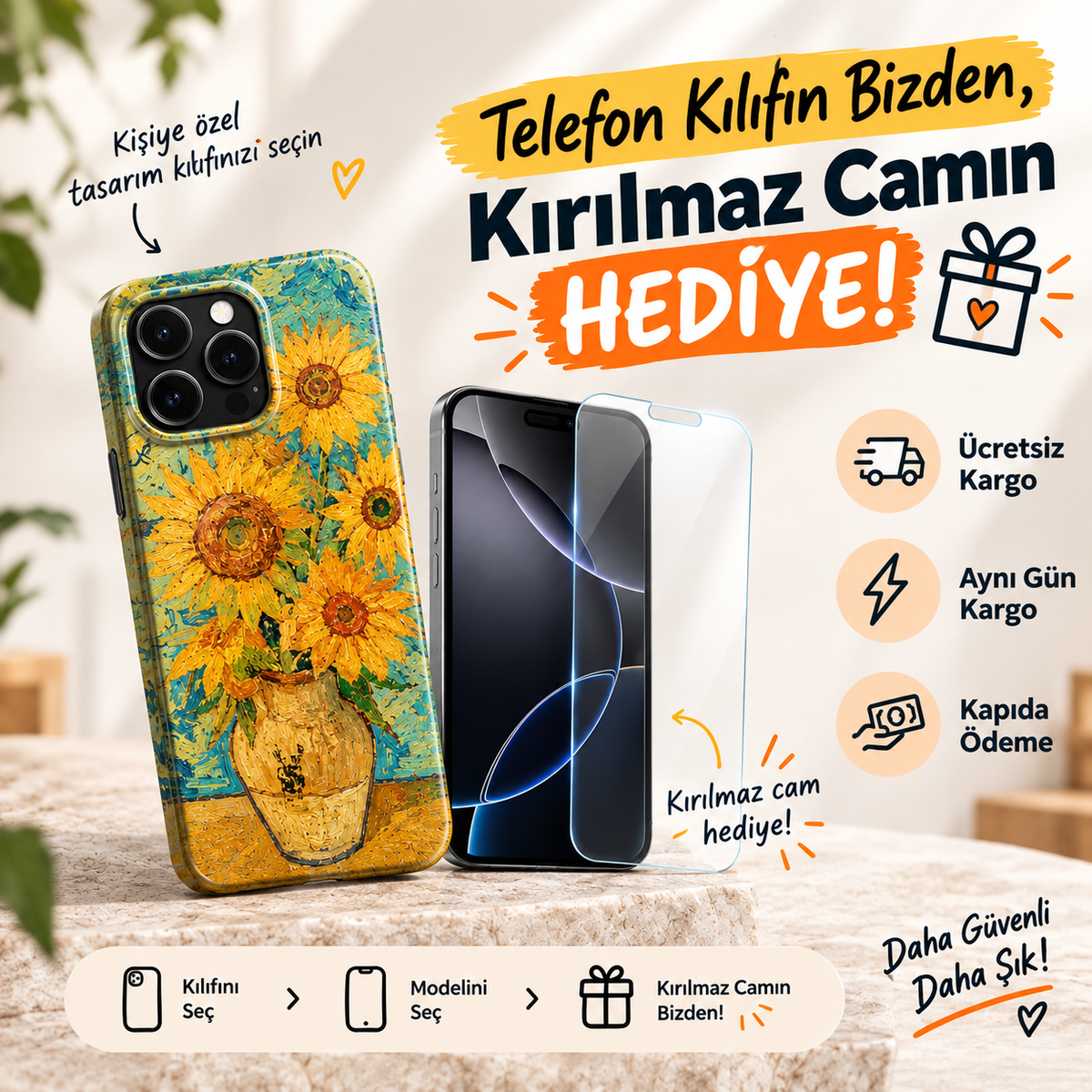 Kırılmaz Cam Ekran Koruyucu