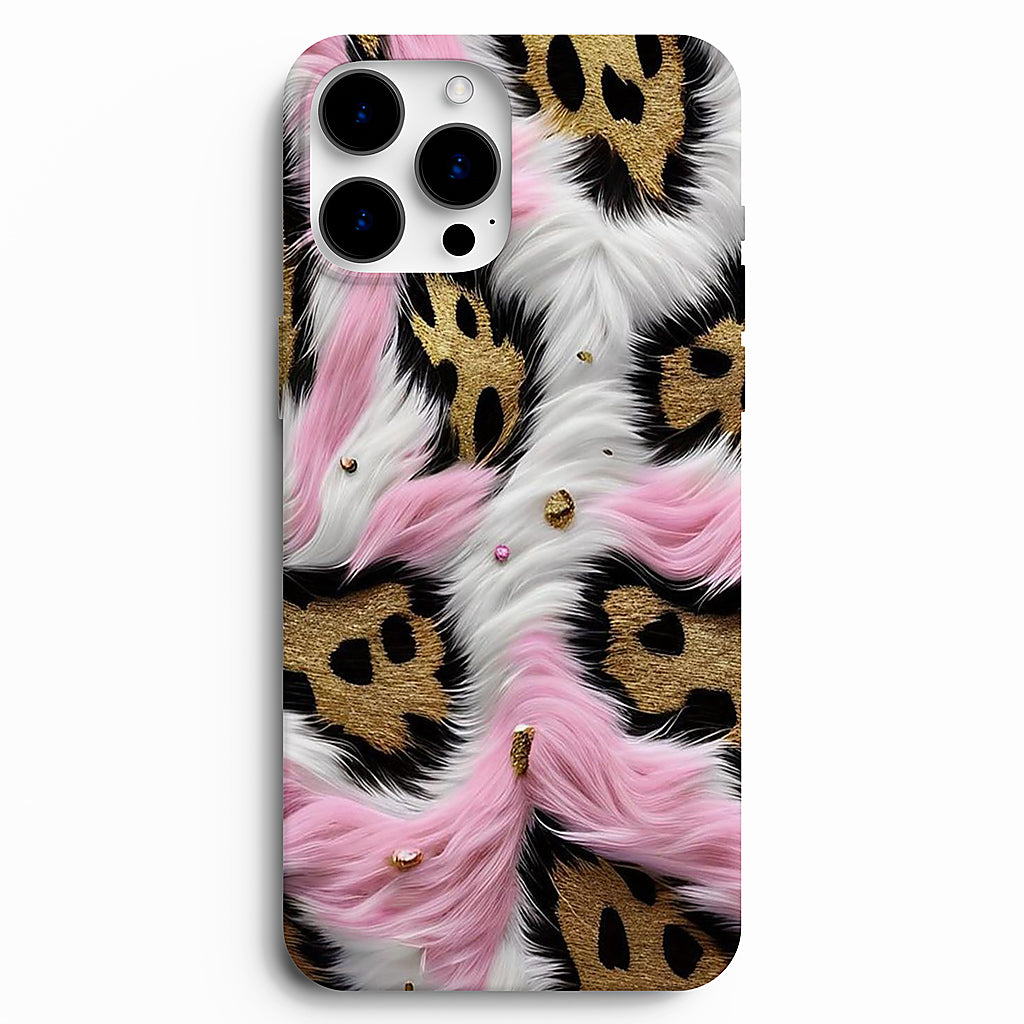 💖 Golden Leopard Pembe Premium Telefon Kılıfı