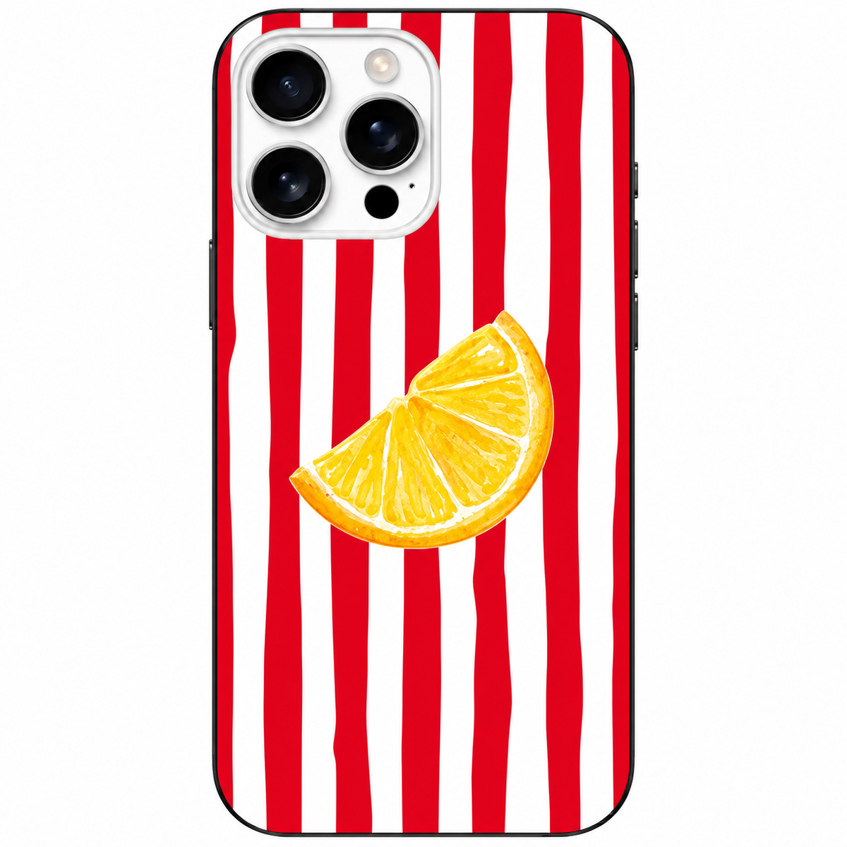 🍋 Lemon Pop Kırmızı Çizgili Telefon Kılıfı