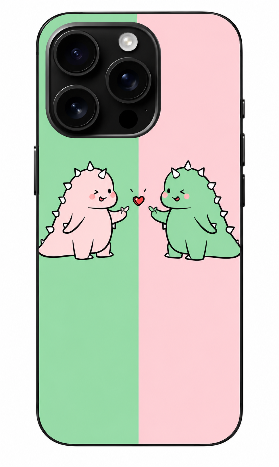 🦖 Dino Love Sevimli Dinozor Çift Telefon Kılıfı