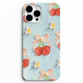 🍒 Cherry Bow – Kiraz & Fiyonk Desenli Telefon Kılıfı
