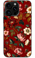 🌹 Royal Bloom Bordo Vintage Çiçek Desenli Telefon Kılıfı