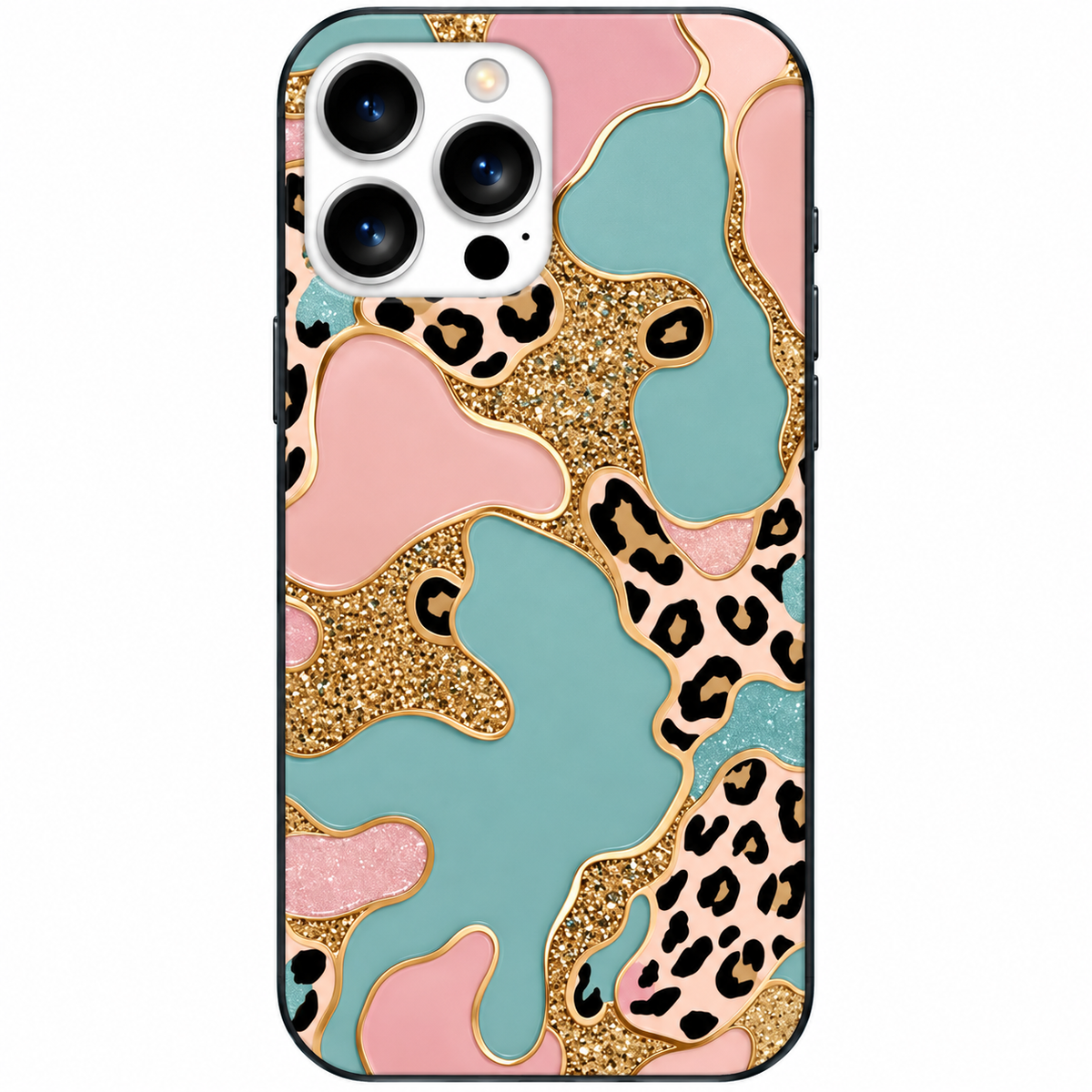 ✨ Golden Leopard – Pastel Leopar Desenli Telefon Kılıfı