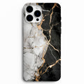 🖤 Siyah & Beyaz Mermer Gold Telefon Kılıfı