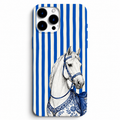 🐎💙 Blue Horse – Zarif At Desenli Telefon Kılıfı