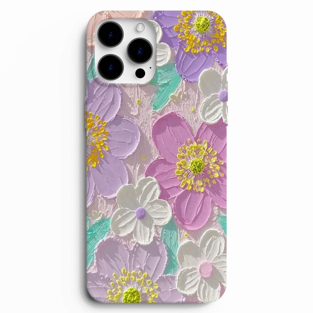 💜 Lavanta Bahçesi – Pastel Çiçek Desenli Telefon Kılıfı