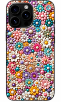 🌸 Pearl Garden Renkli Çiçek & İnci Desenli Telefon Kılıfı