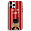 ☕🐈 Me, You & Coffee – Siyah Kedi Tasarımlı Telefon Kılıfı