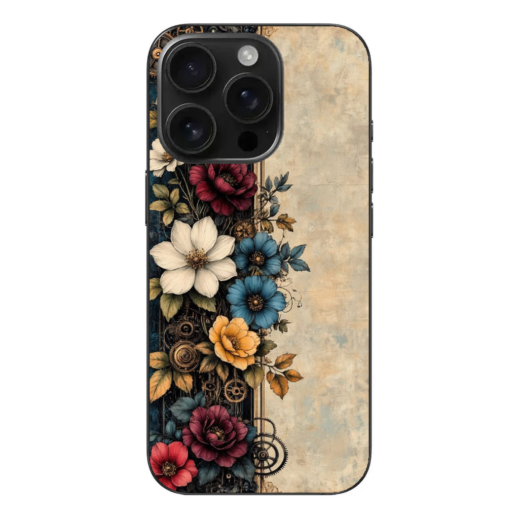 Vintage Garden – Renkli Çiçek & Retro Desenli Telefon Kılıfı