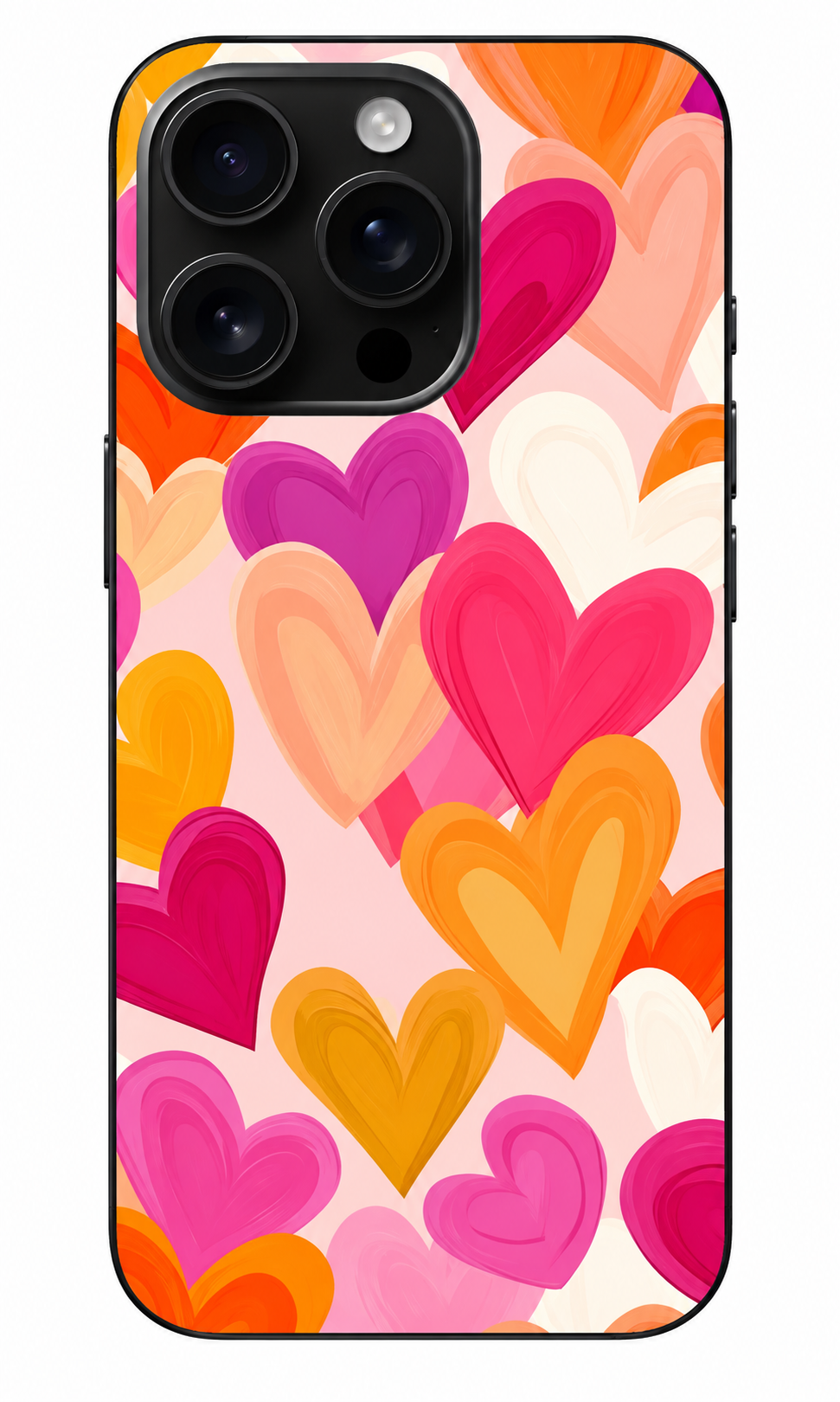 💕 Colorful Hearts – Renkli Kalpler Telefon Kılıfı