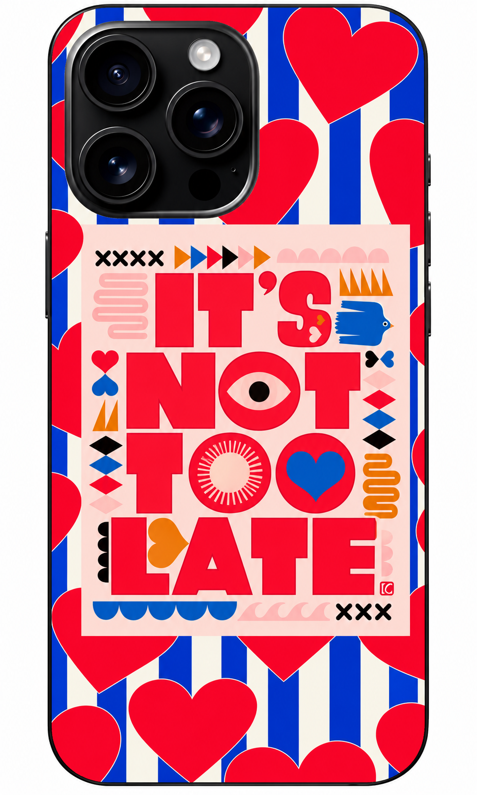 ❤️ It’s Not Too Late – Retro Kalp Telefon Kılıfı
