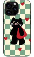 🐈‍⬛ Retro Black Cat – Kalpli Telefon Kılıfı