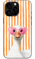 🪿💗 Cool Goose – Kalp Gözlüklü Kaz Telefon Kılıfı