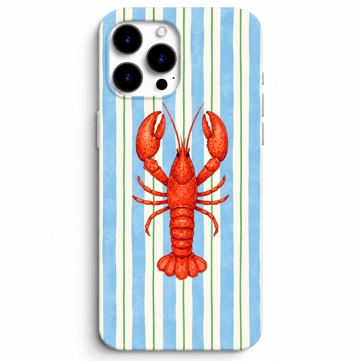 🦞 Retro Lobster – Çizgili Telefon Kılıfı