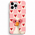 💕 Love Duck – Kalpli Pembe Telefon Kılıfı