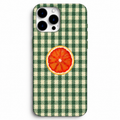 🍊 Citrus Green – Ekose Portakal Telefon Kılıfı