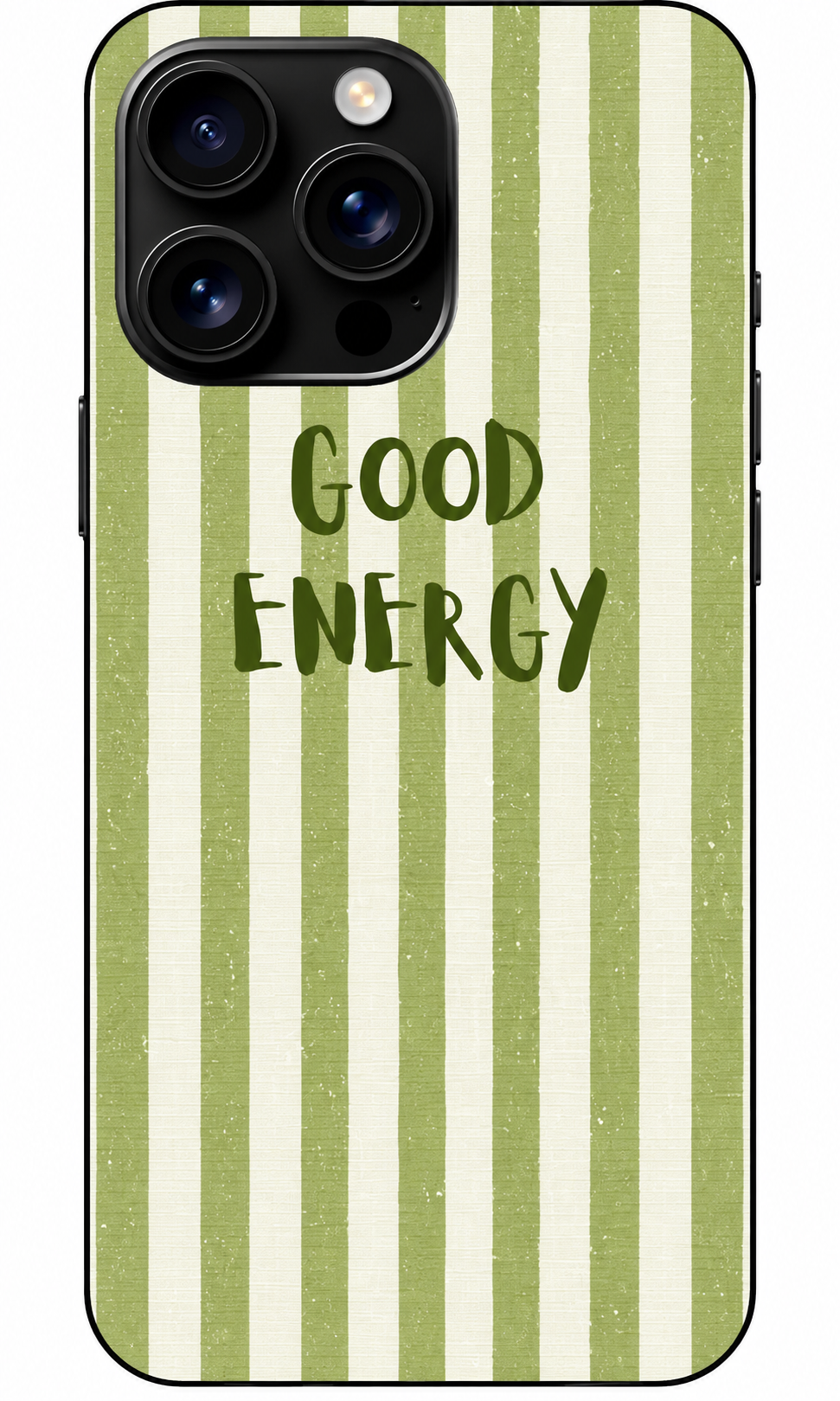 Good Energy Yeşil Çizgili Telefon Kılıfı – Pozitif Enerji Serisi